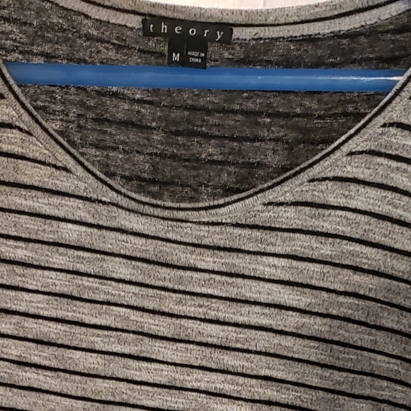 Theory Striped Tee Grey Size Medium - Picture 3 of 3